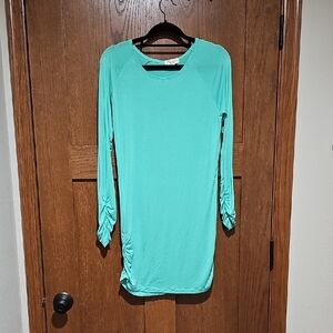 Teal Long Sleeve Dress